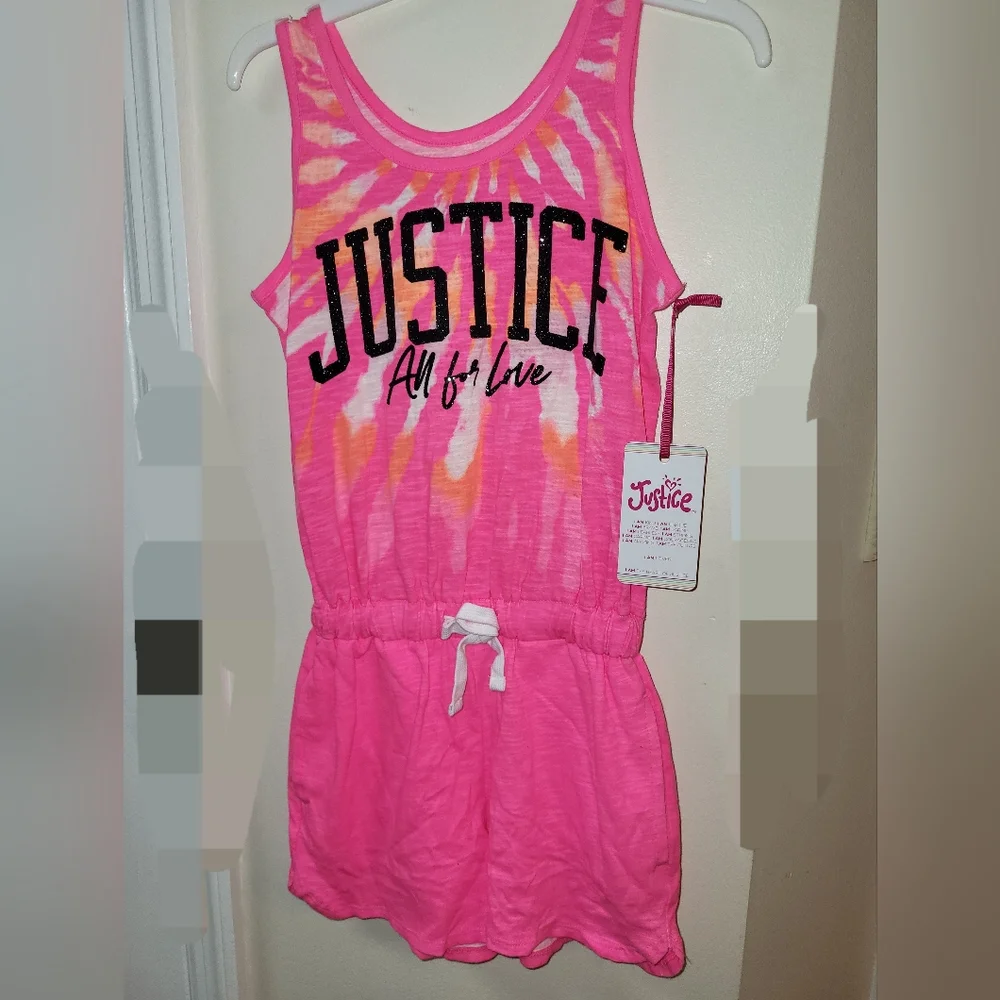 Justice Girls Hot Pink Romper